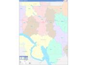 Mountrail County, ND Wall Map Color Cast Style 2022