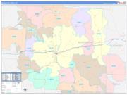Muskingum County, OH Wall Map Color Cast Style 2022