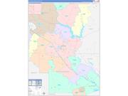NatchitochesParish (County), LA Wall Map Color Cast Style 2023