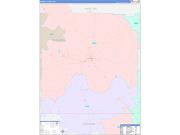 Neshoba County, MS Wall Map Color Cast Style 2022
