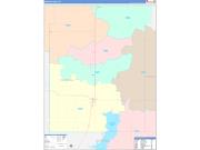 Nowata County, OK Wall Map Color Cast Style 2022