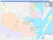 Nueces County, TX Wall Map Color Cast Style 2022