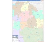 Perry County, OH Wall Map Color Cast Style 2022
