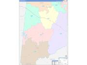 Pickens County, AL Wall Map Color Cast Style 2023