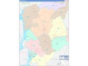 Pickens County, SC Wall Map Color Cast Style 2022