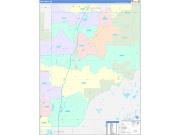 Pine County, MN Wall Map Color Cast Style 2022