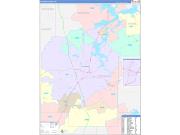 Pittsburg County, OK Wall Map Color Cast Style 2023