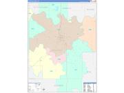 Pontotoc County, OK Wall Map Color Cast Style 2023