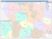 Portage County, WI Wall Map Color Cast Style 2022