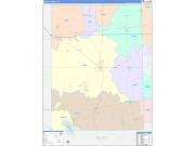 Preble County, OH Wall Map Color Cast Style 2022