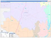 Prentiss County, MS Wall Map Color Cast Style 2022