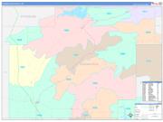 Pushmataha County, OK Wall Map Color Cast Style 2023