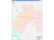 RichlandParish (County), LA Wall Map Color Cast Style 2023