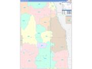 Richland County, ND Wall Map Color Cast Style 2022