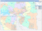 Richland County, SC Wall Map Color Cast Style 2023