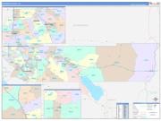 Riverside County, CA Wall Map Color Cast Style 2022