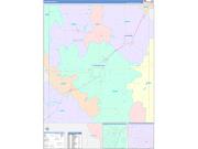 Saline County, IL Wall Map Color Cast Style 2022