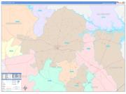 Saluda County, SC Wall Map Color Cast Style 2022
