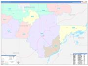 Schuyler County, IL Wall Map Color Cast Style 2022