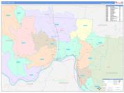Scioto County, OH Wall Map Color Cast Style 2022