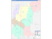 Seminole County, OK Wall Map Color Cast Style 2022