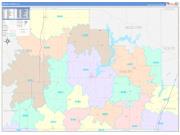 Shelby County, IL Wall Map Color Cast Style 2023