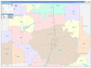 Shelby County, OH Wall Map Color Cast Style 2022