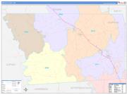 Simpson County, MS Wall Map Color Cast Style 2022