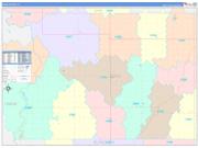 Sioux County, IA Wall Map Color Cast Style 2022