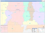 Stark County, ND Wall Map Color Cast Style 2022