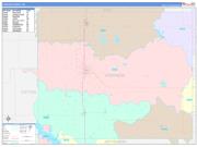 Stephens County, OK Wall Map Color Cast Style 2022