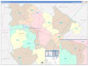 Sumter County, SC Wall Map Color Cast Style 2022