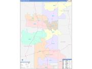 Sunflower County, MS Wall Map Color Cast Style 2022