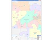 TallahatchieCounty, MS Wall Map Color Cast Style 2022
