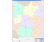 Tama County, IA Wall Map Color Cast Style 2022