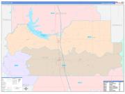 Tate County, MS Wall Map Color Cast Style 2022