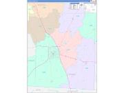 Thomas County, GA Wall Map Color Cast Style 2022