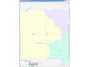 ThrockmortonCounty, TX Wall Map Color Cast Style 2022