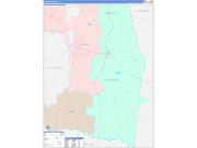 Toombs County, GA Wall Map Color Cast Style 2022