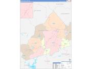 TransylvaniaCounty, NC Wall Map Color Cast Style 2022