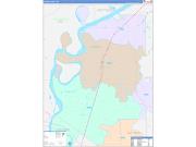 Tunica County, MS Wall Map Color Cast Style 2022