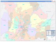 Tuscaloosa County, AL Wall Map Color Cast Style 2022