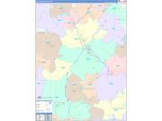 Tuscarawas County, OH Wall Map Color Cast Style 2022