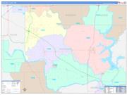 Wagoner County, OK Wall Map Color Cast Style 2022