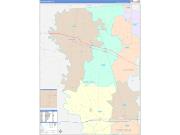 Waller County, TX Wall Map Color Cast Style 2023