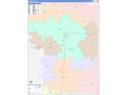 Warren County, IL Wall Map Color Cast Style 2022