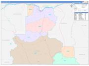 Wasco County, OR Wall Map Color Cast Style 2023