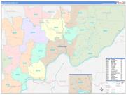 Washington County, OH Wall Map Color Cast Style 2022
