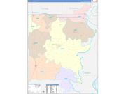 White County, IL Wall Map Color Cast Style 2023