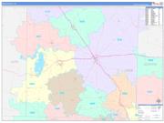 Wise County, TX Wall Map Color Cast Style 2022